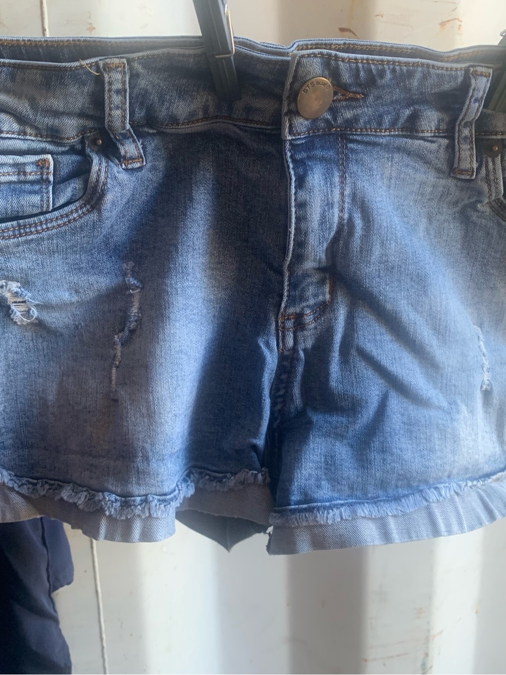 STS Blue Light Wash Distressed Jean Shorts